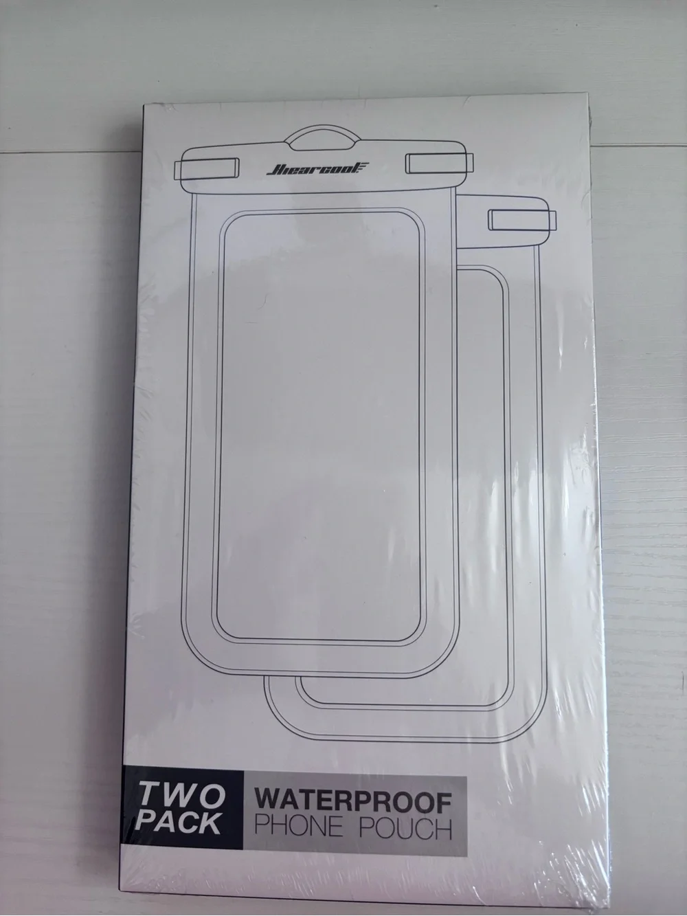 Set of 2: Waterproof Phone Pouch with Neck Strap - Black